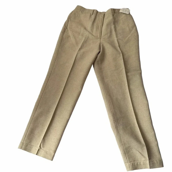 Liz Claiborne Lizsport Baige Wrinkle Free Linen and Cotton blend  Size14P - Picture 1 of 8